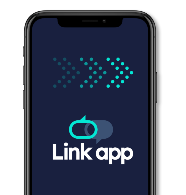The Link App logo on mobile